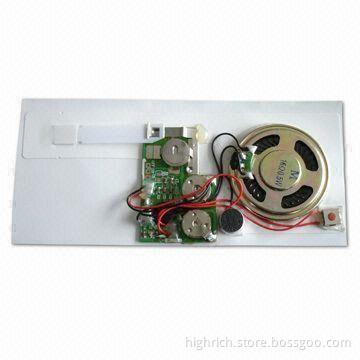 Voice Card Module with Recording IC, Circuit, and Batteries, Suitable for Paper Card